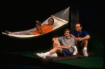 R-L) Actors John Glover, John Benjamin Hickey and Anthony Heald in a scene from the Broadway production of the play "Love! Valour! Compassion!." (New York)