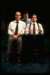 L-R) Actors John Benjamin Hickey, Justin Kirk and Anthony Heald in a scene from the Broadway production of the play "Love! Valour! Compassion!." (New York)