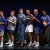 L-R) Actors Nathan Lane, Anthony Heald, Justin Kirk, Stephen Bogardus, John Benjamin Hickey and John Glover in a scene from the Broadway production of the play "Love! Valour! Compassion!." (New York)