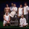 L-R) Actors Stephen Bogardus, Justin Kirk, John Benjamin Hickey, Stephen Spinella, Randy Becker, Nathan Lane and John Glover from the Manhattan Theatre Club production of the play "Love! Valour! Compassion!." (New York)