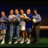 L-R) Actors Nathan Lane, Stephen Spinella, Justin Kirk, Stephen Bogardus, John Benjamin Hickey and John Glover in a scene from the Manhattan Theater Club production of the play "Love! Valour! Compassion!." (New York)