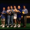 L-R) Actors Nathan Lane, Stephen Spinella, Justin Kirk, Stephen Bogardus, John Benjamin Hickey and John Glover in a scene from the Manhattan Theater Club production of the play "Love! Valour! Compassion!." (New York)