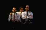 L-R) Actors Stephen Spinella, Justin Kirk and John Benjamin Hickey in a scene from the Manhattan Theater Club production of the play "Love! Valour! Compassion!." (New York)
