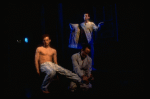 L-R) Actors Stephen Spinella, Justin Kirk and John Benjamin Hickey in a scene from the Manhattan Theater Club production of the play "Love! Valour! Compassion!." (New York)