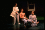 L-R) Actors Stephen Spinella, Justin Kirk and John Benjamin Hickey in a scene from the Manhattan Theater Club production of the play "Love! Valour! Compassion!." (New York)