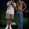 L-R) Actors Stephen Spinella and Nathan Lane in a scene from the Manhattan Theater Club production of the play "Love! Valour! Compassion!." (New York)