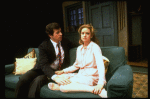 Actors James Naughton and Swoosie Kurtz in a scene from the Long Wharf Theatre production of the play "Who's Afraid Of Virginia Woolf?"