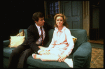 Actors James Naughton and Swoosie Kurtz in a scene from the Long Wharf Theatre production of the play "Who's Afraid Of Virginia Woolf?"