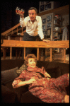 Actors Rosemary Prinz and Jack Lemmon in a scene from the Broadway production of the play "Tribute." (New York)