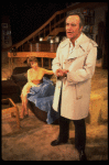 Actors Rosemary Prinz and Jack Lemmon in a scene from the Broadway production of the play "Tribute." (New York)
