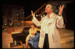 Actors Rosemary Prinz and Jack Lemmon in a scene from the Broadway production of the play "Tribute." (New York)