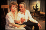 Actors Rosemary Prinz and Jack Lemmon in a scene from the Broadway production of the play "Tribute." (New York)