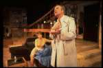 Actors Rosemary Prinz and Jack Lemmon in a scene from the Broadway production of the play "Tribute." (New York)