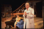 Actors Rosemary Prinz and Jack Lemmon in a scene from the Broadway production of the play "Tribute." (New York)