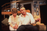 Actors Rosemary Prinz and Jack Lemmon in a scene from the Broadway production of the play "Tribute." (New York)