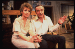 Actors Rosemary Prinz and Jack Lemmon in a scene from the Broadway production of the play "Tribute." (New York)