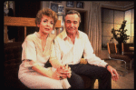 Actors Rosemary Prinz and Jack Lemmon in a scene from the Broadway production of the play "Tribute." (New York)