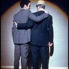 L-R) Actors Robert Picardo and Jack Lemmon in a scene from the Broadway production of the play "Tribute." (New York)
