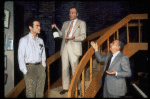 R-L) Actors A. Larry Haines, Jack Lemmon and Robert Picardo in a scene from the Broadway production of the play "Tribute." (New York)