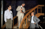 R-L) Actors A. Larry Haines, Jack Lemmon and Robert Picardo in a scene from the Broadway production of the play "Tribute." (New York)