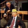 L-R) Actors A. Larry Haines and Jack Lemmon in a scene from the Broadway production of the play "Tribute." (New York)