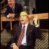 L-R) Actors A. Larry Haines and Jack Lemmon in a scene from the Broadway production of the play "Tribute." (New York)