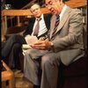 R-L) Actors A. Larry Haines and Jack Lemmon in a scene from the Broadway production of the play "Tribute." (New York)