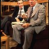 R-L) Actors A. Larry Haines and Jack Lemmon in a scene from the Broadway production of the play "Tribute." (New York)