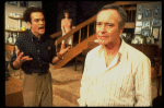 L-R) Actors Robert Picardo, Rosemary Prinz and Jack Lemmon in a scene from the Broadway production of the play "Tribute." (New York)