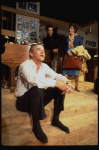 L-R) Actors Jack Lemmon, Robert Picardo and Tresa Hughes in a scene from the Broadway production of the play "Tribute." (New York)