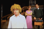 L-R) Actors Jack Lemmon, Catherine Hicks and Robert Picardo in a scene from the Broadway production of the play "Tribute." (New York)