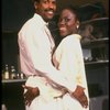 Actors Denzel Washington and Marsha Jackson in a scene from the Broadway production of the play "Checkmates." (New York)