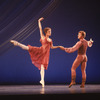 Dancers Mikhail Baryshnikov and Natalia Makarova performing in Jerome Robbins' ballet "Other Dances" in televised performance for NET.