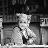 Actress Angela Lansbury in a scene from the Broadway musical "Sweeney Todd".