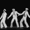 (L-R) Actors Scott Wise, Robert La Fosse, and Michael Kubala as sailors in the "On The Town" section of the Broadway musical "Jerome Robbins' Broadway".