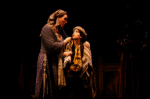 Actors in a scene fr. the Il Piccolo Teatro dell'Opera production of the opera "Ahmal and the Night Visitors."