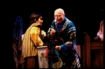 Actors in a scene fr. the Il Piccolo Teatro dell'Opera production of the opera "Ahmal and the Night Visitors."