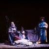 Actors in a scene fr. the Il Piccolo Teatro dell'Opera production of the opera "Ahmal and the Night Visitors."