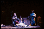 Actors in a scene fr. the Il Piccolo Teatro dell'Opera production of the opera "Ahmal and the Night Visitors."