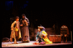 Actors in a scene fr. the Il Piccolo Teatro dell'Opera production of the opera "Ahmal and the Night Visitors."