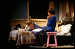 Actors (L-R) Kathryn Pogson & Linda Hunt in the London production of the Off-Broadway play "Aunt Dan & Lemon." (London)