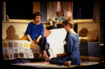 Actors (L-R) Linda Hunt & Kathryn Pogson in the London production of the Off-Broadway play "Aunt Dan & Lemon." (London)