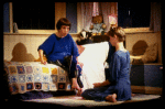 Actors (L-R) Linda Hunt & Kathryn Pogson in the London production of the Off-Broadway play "Aunt Dan & Lemon." (London)