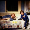 Actors (L-R) Kathryn Pogson & Linda Hunt in the London production of the Off-Broadway play "Aunt Dan & Lemon." (London)