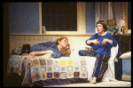 Actors (L-R) Kathryn Pogson & Linda Hunt in the London production of the Off-Broadway play "Aunt Dan & Lemon." (London)