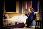 Actors (L-R) Kathryn Pogson & Linda Hunt in the London production of the Off-Broadway play "Aunt Dan & Lemon." (London)
