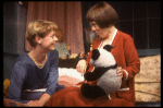 Actors (L-R) Kathryn Pogson & Linda Hunt in the Off-Broadway play "Aunt Dan & Lemon." (New York)
