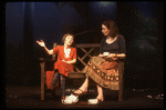 Actors (L-R) Linda Hunt & Linda Bassett in a scene fr. the Off-Broadway play "Aunt Dan & Lemon." (New York)