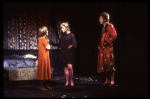 Actors (L-R) Linda Hunt, Lynsey Baxter & Mario Arrambide in a scene fr. the Off-Broadway play "Aunt Dan & Lemon." (New York)