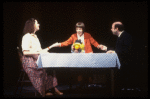 Actors (L-R) Linda Bassett, Linda Hunt & Wallace Shawn in a scene fr. the Off-Broadway play "Aunt Dan & Lemon." (New York)